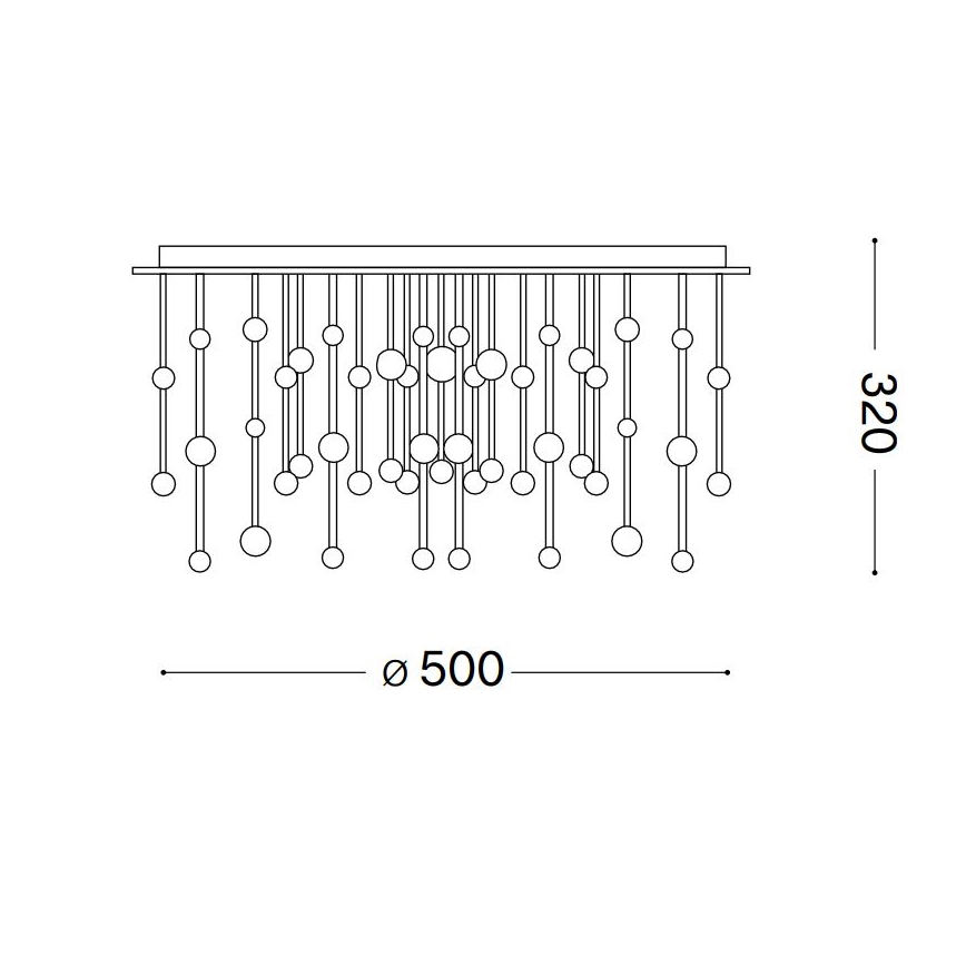 Ideal Lux - Πλαφονιέρα οροφής ντιμαριζόμενη LED ARMONY LED/48W/230V CRI 90 διάμετρος 50 cm λευκό