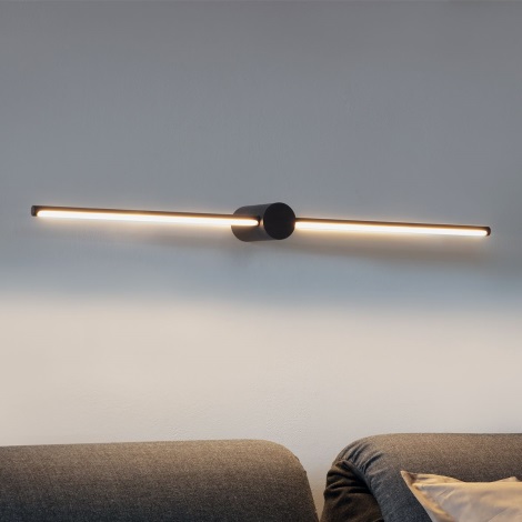 Ideal Lux - Φωτισμός καθρέφτη μπάνιου LED FILO LED/12,5W/230V IP44 μαύρο