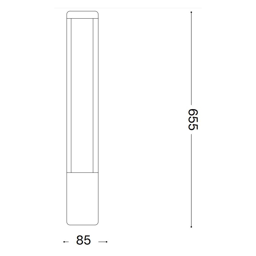 Ideal Lux - Φωτιστικό LED εξωτερικού χώρου TIFONE LED/8,5W/230V 65,5 cm IP65 ανθρακί