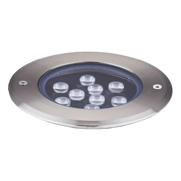 Ideal Lux - Φωτιστικό δρόμου LED FLOOR LED/12W/230V διάμετρος 14 cm CRI 90 IP67 γυαλιστερό χρώμιο