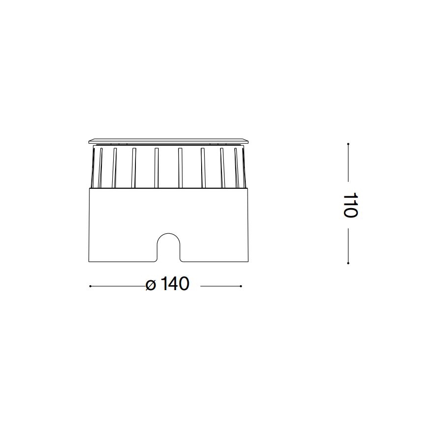 Ideal Lux - Φωτιστικό δρόμου LED FLOOR LED/12W/230V διάμετρος 14 cm CRI 90 IP67 γυαλιστερό χρώμιο