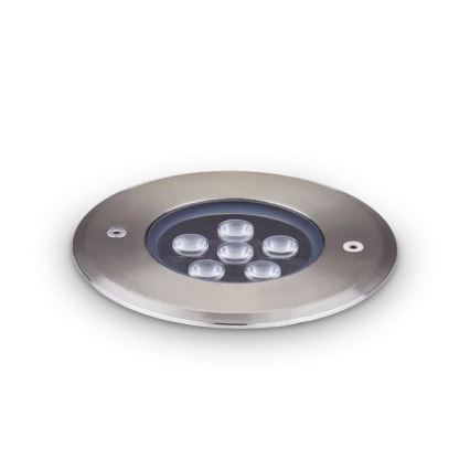Ideal Lux - Φωτιστικό δρόμου LED FLOOR LED/6W/230V διάμετρος 12 cm CRI 90 IP67 γυαλιστερό χρώμιο