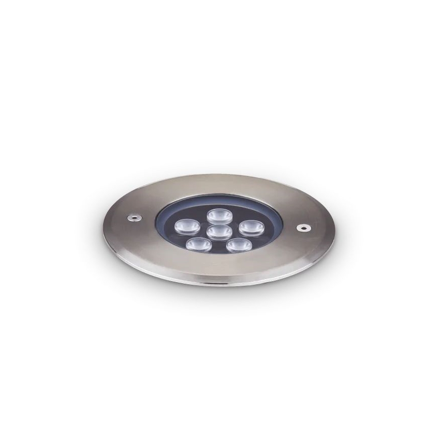 Ideal Lux - Φωτιστικό δρόμου LED FLOOR LED/6W/230V διάμετρος 12 cm CRI 90 IP67 γυαλιστερό χρώμιο