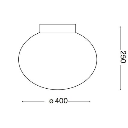 Ideal Lux - Φωτιστικό οροφής CANDY 1xE27/42W/230V διάμετρος 40 cm λευκό