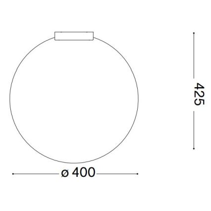 Ideal Lux - Φωτιστικό οροφής CARTA 1xE27/25W/230V διάμετρος 40 cm λευκό