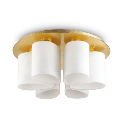 Ideal Lux - Φωτιστικό οροφής DAISY 6xE27/52W/230V διάμετρος 60 cm χρυσό/λευκό