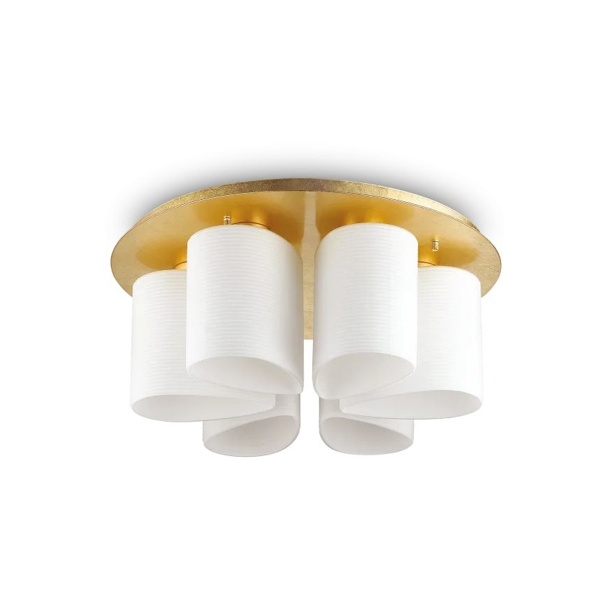 Ideal Lux - Φωτιστικό οροφής DAISY 6xE27/52W/230V διάμετρος 60 cm χρυσό/λευκό