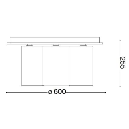 Ideal Lux - Φωτιστικό οροφής DAISY 6xE27/52W/230V διάμετρος 60 cm χρυσό/λευκό