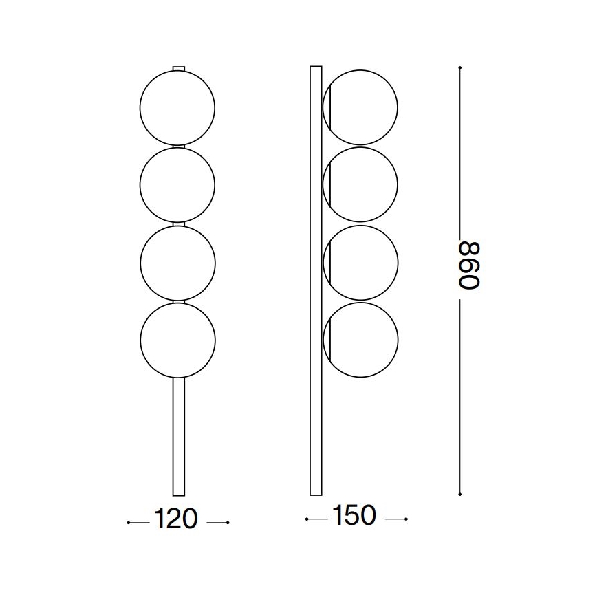 Ideal Lux - Φωτιστικό οροφής LED BINOMIO 4xG9/3W/230V λευκό