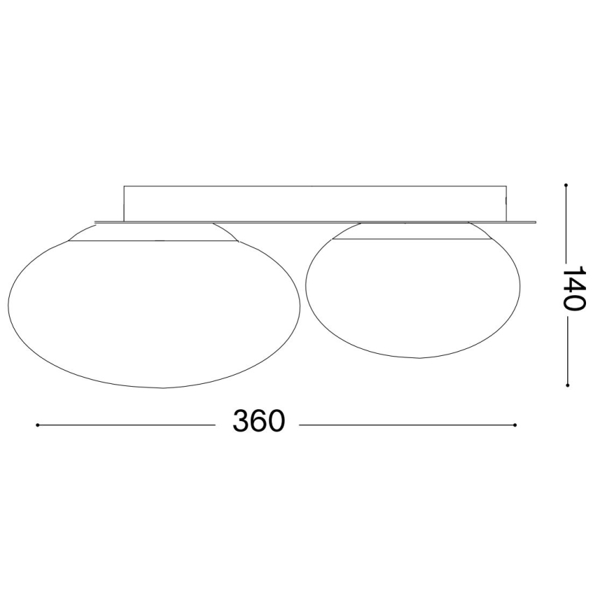 Ideal Lux - Φωτιστικό οροφής LED NINFEA 2xGX53/9W/230V χρυσό