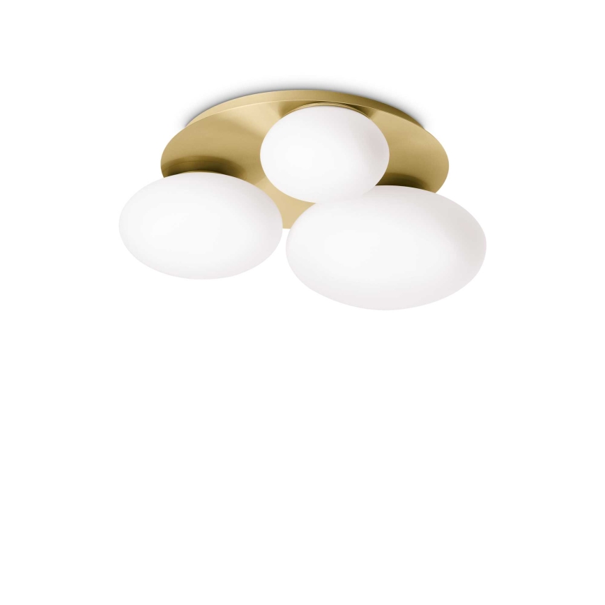 Ideal Lux - Φωτιστικό οροφής LED NINFEA 3xGX53/9W/230V χρυσό