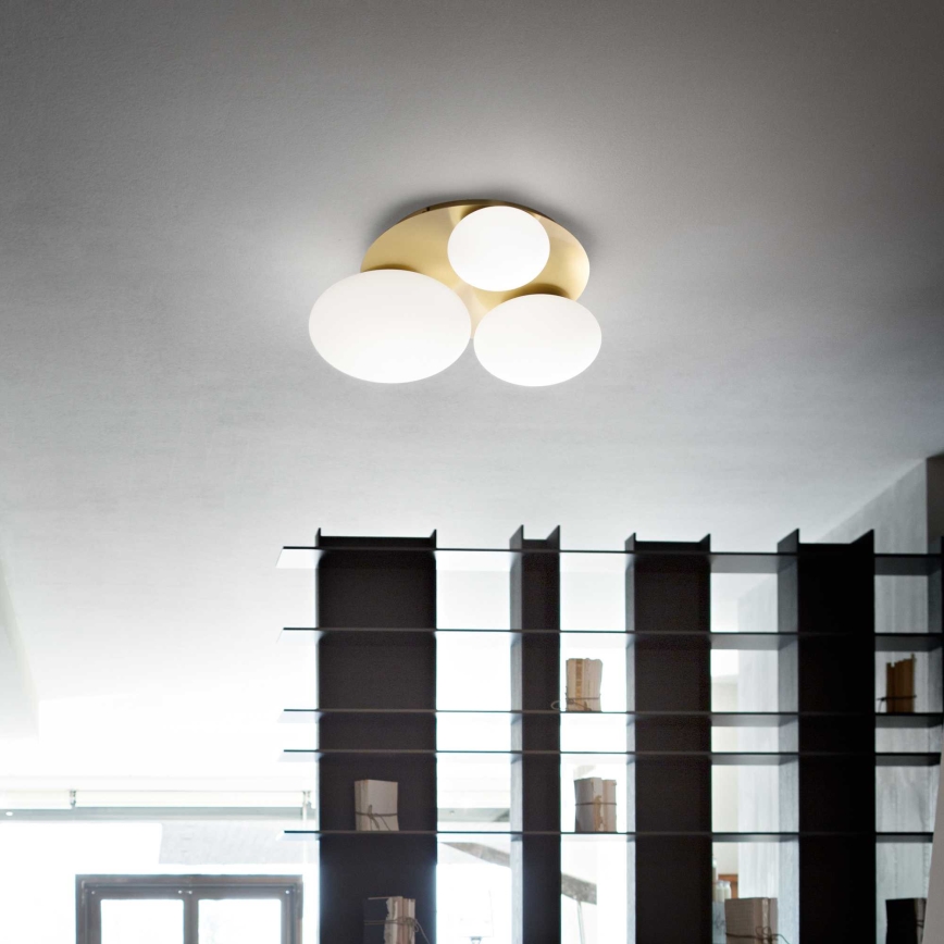 Ideal Lux - Φωτιστικό οροφής LED NINFEA 3xGX53/9W/230V χρυσό