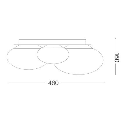Ideal Lux - Φωτιστικό οροφής LED NINFEA 3xGX53/9W/230V χρυσό