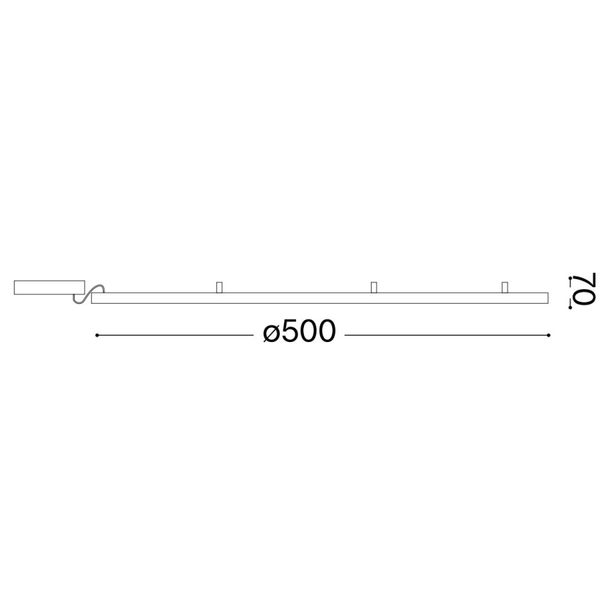 Ideal Lux - Φωτιστικό οροφής LED ORACLE SLIM LED/29W/230V 2700K διάμετρος 50 cm λευκό