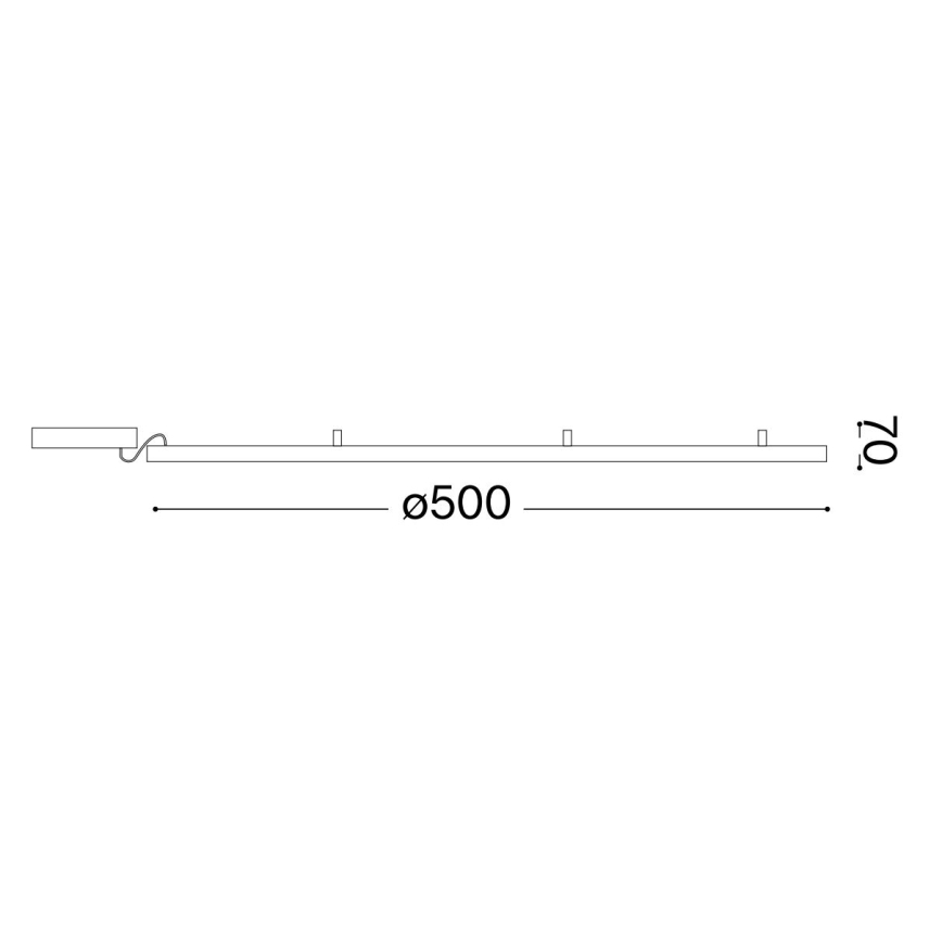Ideal Lux - Φωτιστικό οροφής LED ORACLE SLIM LED/32W/230V 3000K διάμετρος 50 cm λευκό