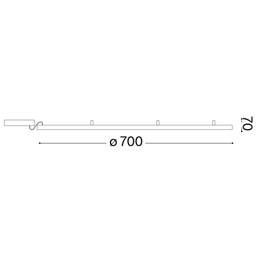 Ideal Lux - Φωτιστικό οροφής LED ORACLE SLIM LED/53W/230V 4000K διάμετρος 90 cm λευκό