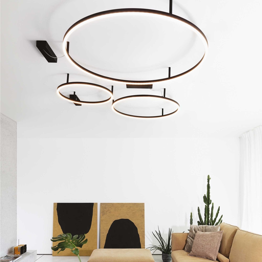 Ideal Lux - Φωτιστικό οροφής LED ORACLE SLIM LED/55W/230V 3000K διάμετρος 90 cm μαύρο