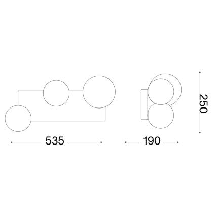 Ideal Lux - Φωτιστικό οροφής LED PENTA 3xG9/3W/230V χρυσό