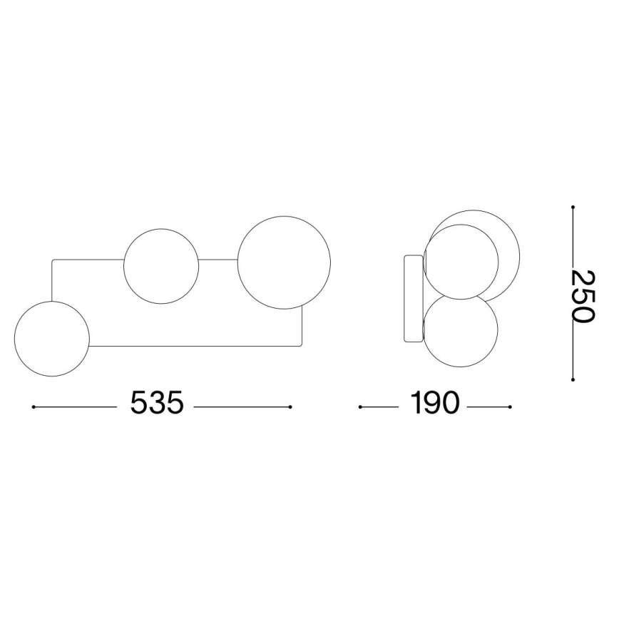 Ideal Lux - Φωτιστικό οροφής LED PENTA 3xG9/3W/230V χρυσό