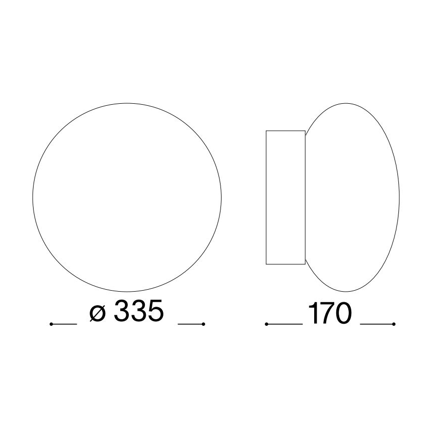 Ideal Lux - Φωτιστικό οροφής μπάνιου BUBBLE 1xE27/60W/230V διάμετρος 33,5 cm IP44 λευκό