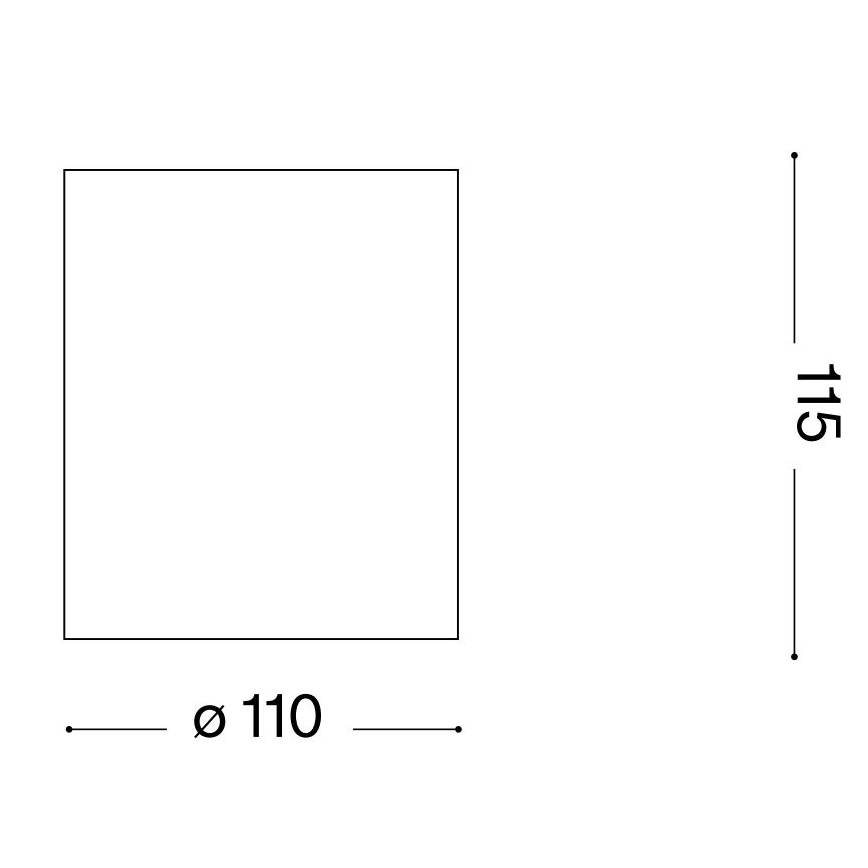Ideal Lux - Φωτιστικό σποτ μπάνιου GUN 1xGU10/28W/230V IP55 καφέ
