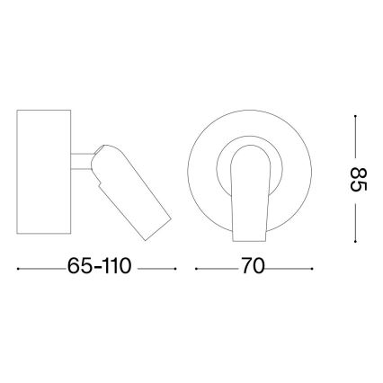 Ideal Lux - Φωτιστικό σποτ τοίχου LED BEAN LED/3W/230V CRI 90 γυαλιστερό χρώμιο