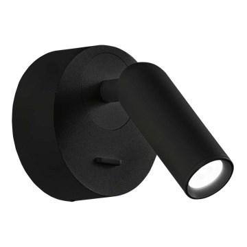 Ideal Lux - Φωτιστικό σποτ τοίχου LED BEAN LED/3W/230V CRI 90 μαύρο