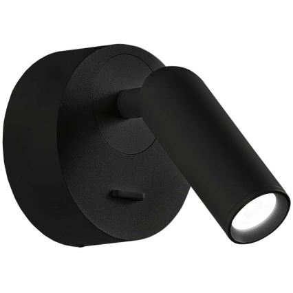 Ideal Lux - Φωτιστικό σποτ τοίχου LED BEAN LED/3W/230V CRI 90 μαύρο