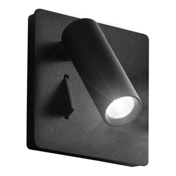 Ideal Lux - Φωτιστικό σποτ τοίχου LED LITE LED/3W/230V CRI 90 μαύρο
