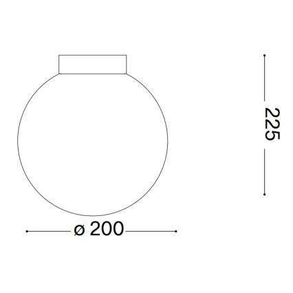 Ideal Lux - Φωτιστικό τοίχου CARTA 1xE27/25W/230V διάμετρος 20 cm λευκό