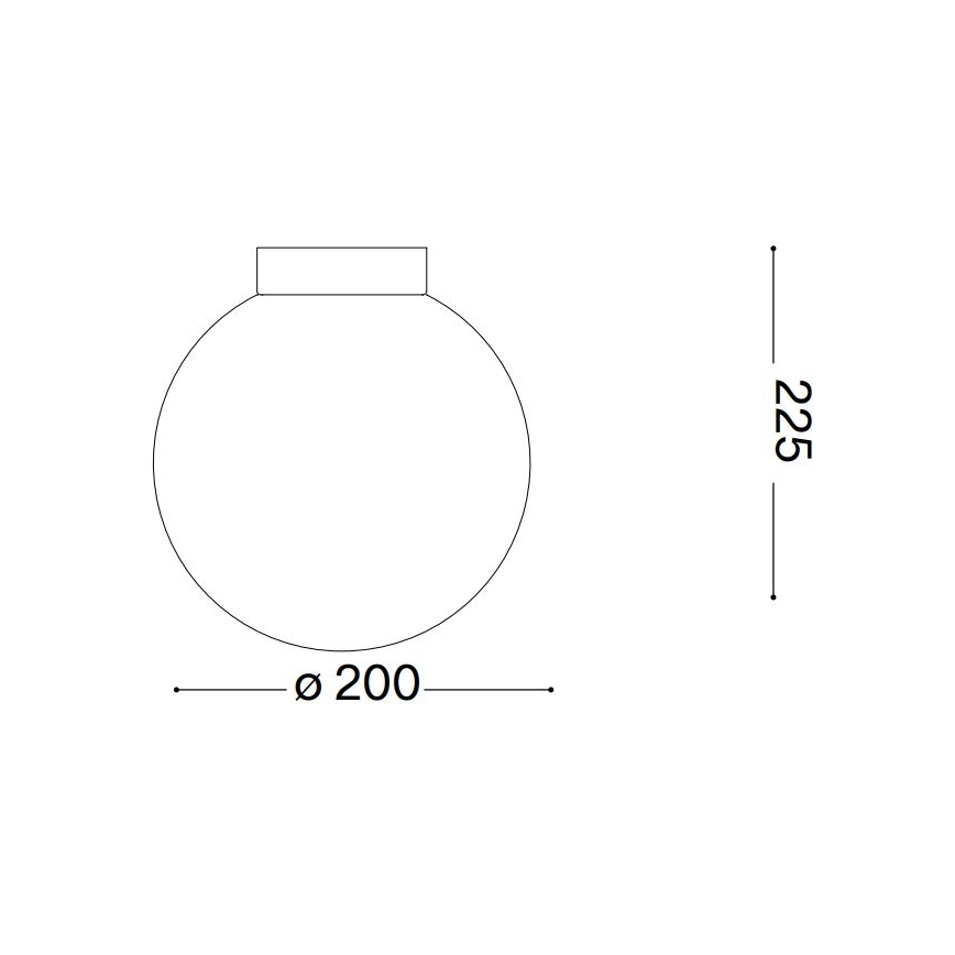 Ideal Lux - Φωτιστικό τοίχου CARTA 1xE27/25W/230V διάμετρος 20 cm λευκό