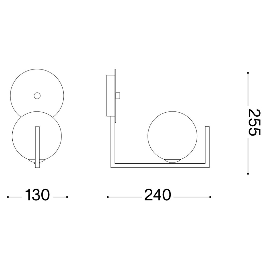 Ideal Lux - Φωτιστικό τοίχου LED BIRDS 1xG9/3W/230V μαύρο/χρυσό