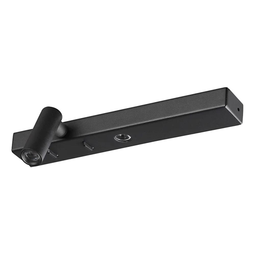 Ideal Lux - Φωτιστικό τοίχου LED BONNE LED/6,5W/230V CRI 90 μαύρο