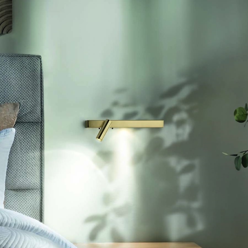 Ideal Lux - Φωτιστικό τοίχου LED BONNE LED/6,5W/230V CRI 90 χρυσό