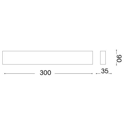 Ideal Lux - Φωτιστικό τοίχου LED DELTA LED/10W/230V 4000K 30 cm CRI 90 μαύρο