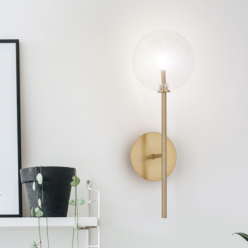 Ideal Lux - Φωτιστικό τοίχου LED EQUINOXE 1xG4/2W/230V ορείχαλκος/διαφανές