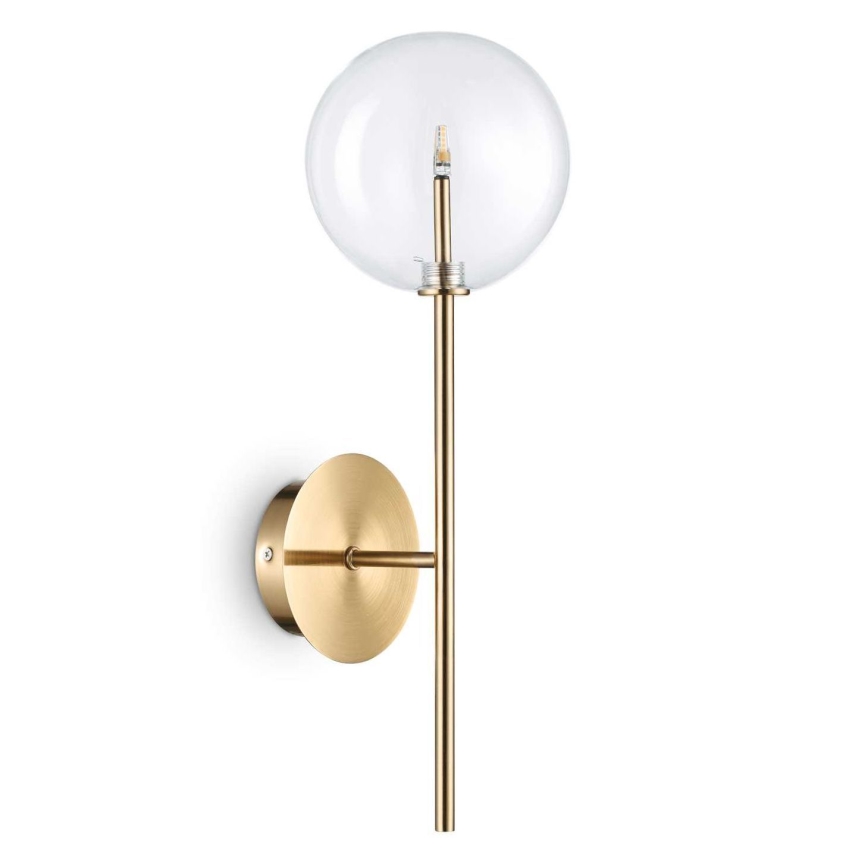 Ideal Lux - Φωτιστικό τοίχου LED EQUINOXE 1xG4/2W/230V ορείχαλκος/διαφανές