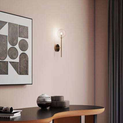 Ideal Lux - Φωτιστικό τοίχου LED EQUINOXE 1xG4/2W/230V ορείχαλκος/διαφανές
