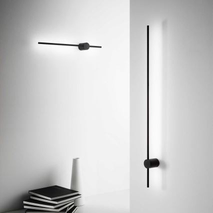 Ideal Lux - Φωτιστικό τοίχου LED ESSENCE LED/12W/230V 3000K 70 cm CRI 90 μαύρο
