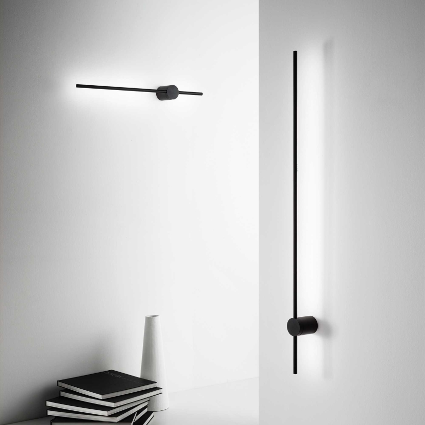 Ideal Lux - Φωτιστικό τοίχου LED ESSENCE LED/12W/230V 3000K 70 cm CRI 90 μαύρο