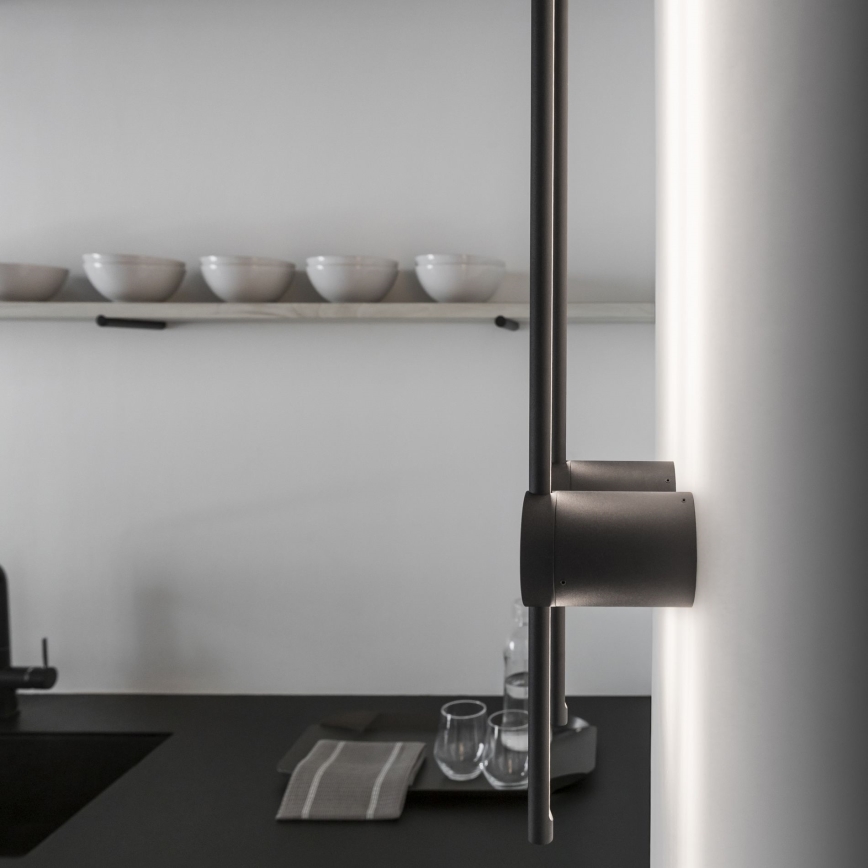 Ideal Lux - Φωτιστικό τοίχου LED ESSENCE LED/12W/230V 3000K 70 cm CRI 90 μαύρο