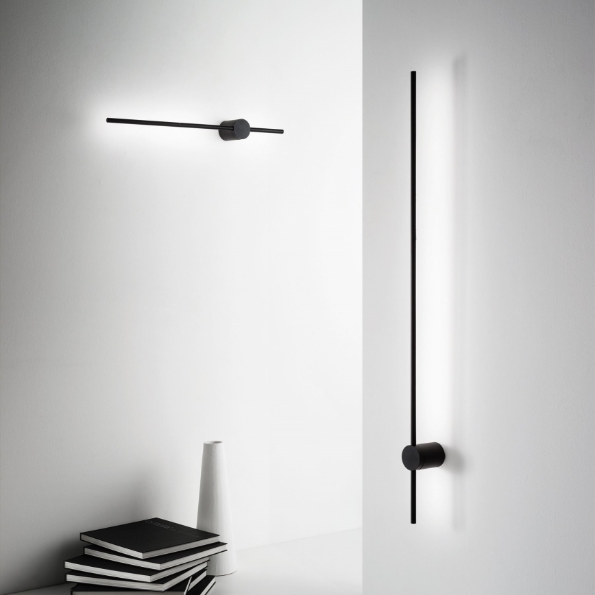 Ideal Lux - Φωτιστικό τοίχου LED ESSENCE LED/12W/230V 4000K 70 cm CRI 90 μαύρο