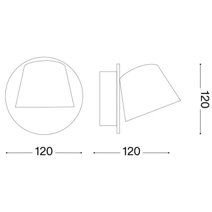 Ideal Lux - Φωτιστικό τοίχου LED GIM LED/6W/230V μαύρο