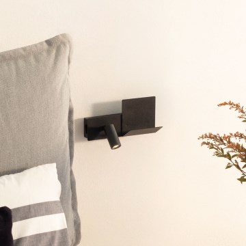 Ideal Lux - Φωτιστικό τοίχου LED KOMODO LED/4,5W/230V USB CRI 90 μαύρο