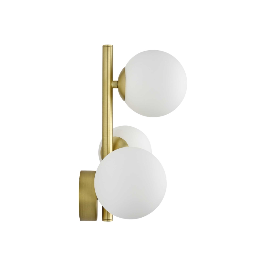 Ideal Lux - Φωτιστικό τοίχου LED PERLAGE 3xG9/3W/230V χρυσό/λευκό