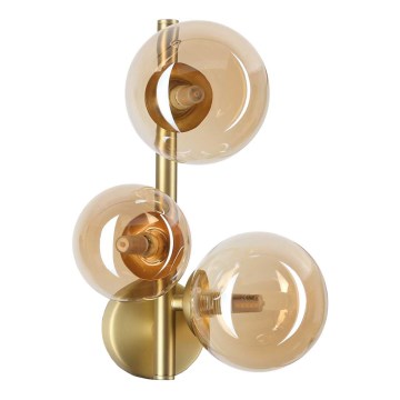 Ideal Lux - Φωτιστικό τοίχου LED PERLAGE 3xG9/3W/230V χρυσό/φιμέ