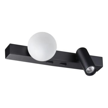Ideal Lux - Φωτιστικό τοίχου LED PING PONG 2xLED/3W/230V CRI 90 μαύρο