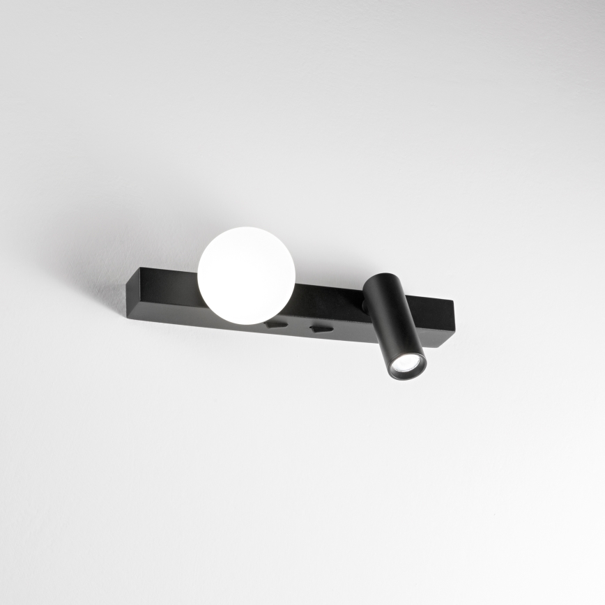 Ideal Lux - Φωτιστικό τοίχου LED PING PONG 2xLED/3W/230V CRI 90 μαύρο