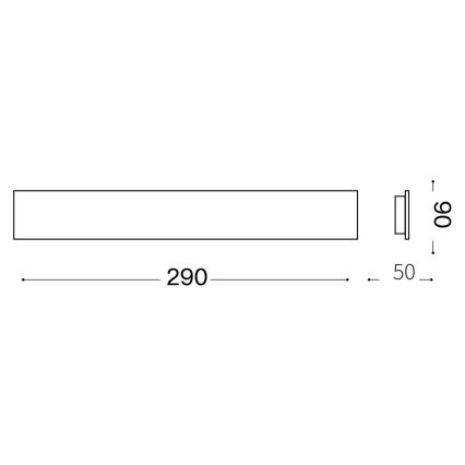Ideal Lux - Φωτιστικό τοίχου LED ZIG ZAG LED/12,5W/230V 29 cm CRI 90 μαύρο