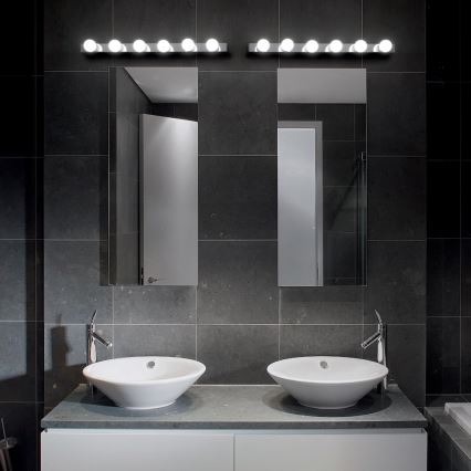 Ideal Lux - Φωτιστικό τοίχου PRIVE 8xE14/40W/230V γυαλιστερό χρώμιο